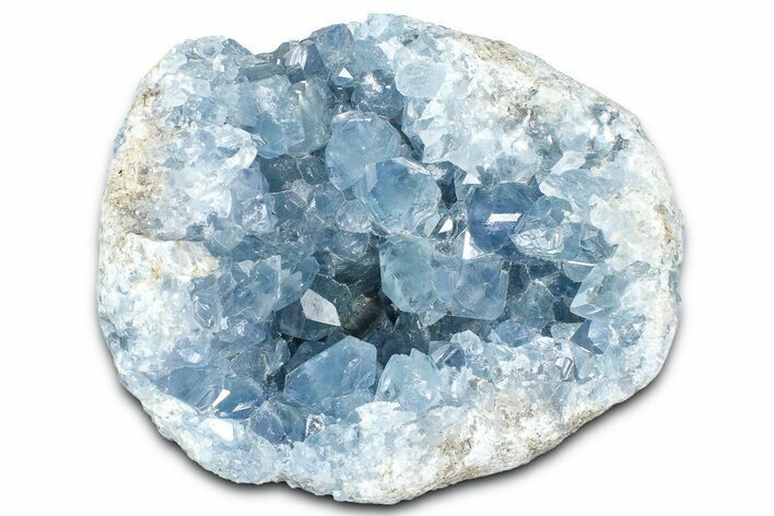 Sparkling Celestine (Celestite) Geode Section - Madagascar #364694